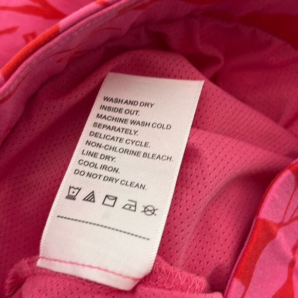 Rafaella Women's Pink Leaf Print Elastic Waist Built-In Shorts Mini Skort Medium - Picture 8 of 9